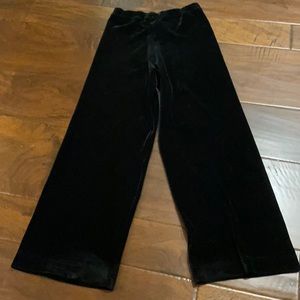 Black Velvet Dance Wide Leg Pants